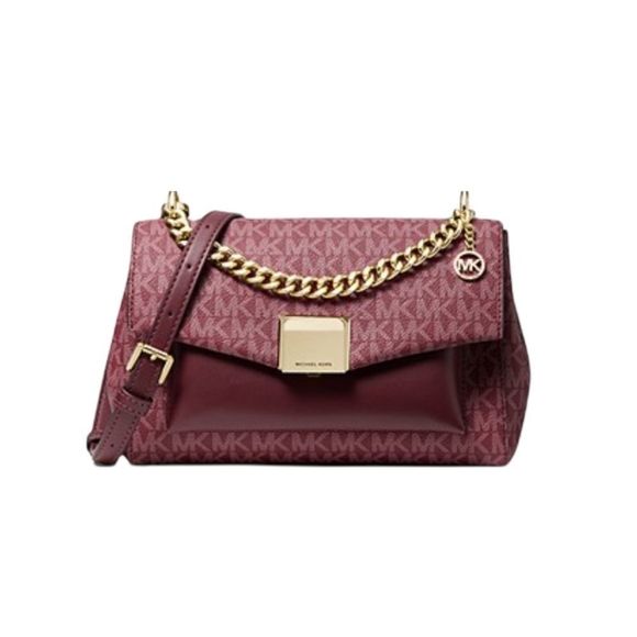 MICHAEL KORS LITA TWO-TONE LOGO CROSSBODY BAG - Picture 1 of 6